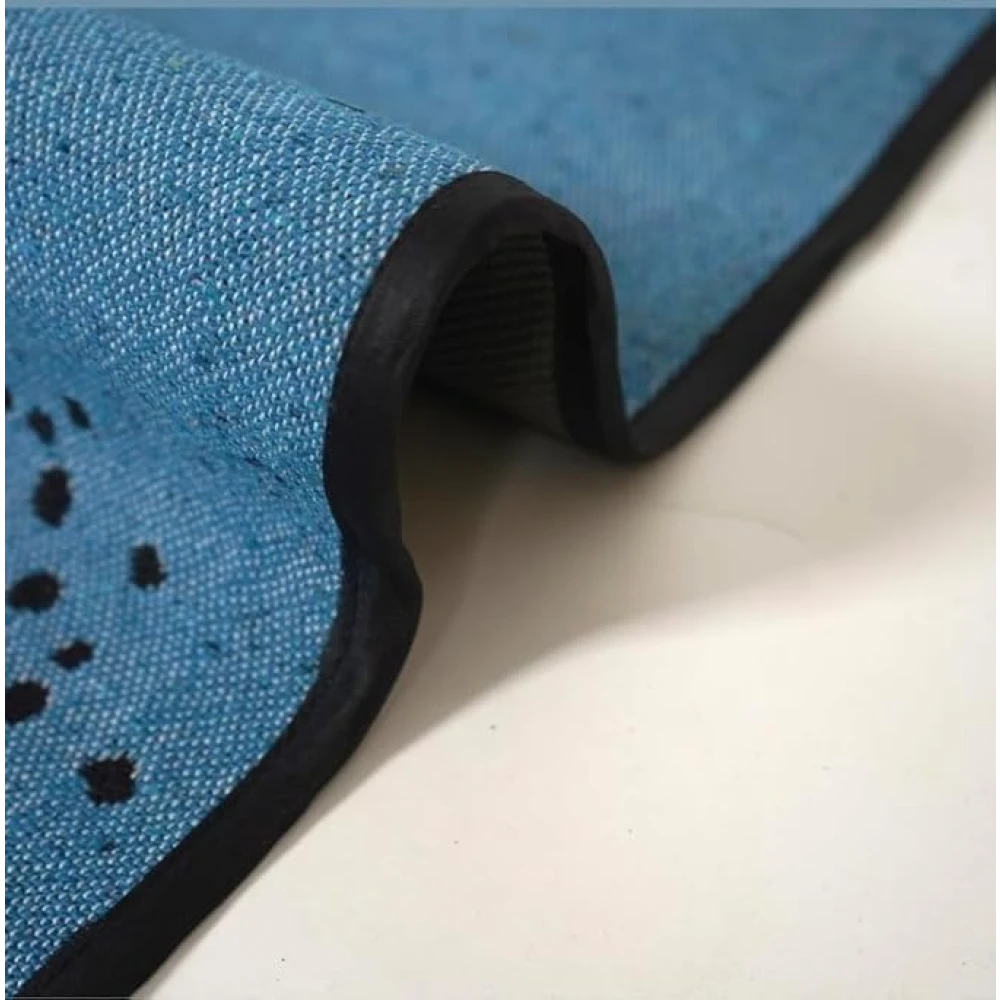 RADECOR 6mm Inhale Exhale Yoga Mat With Anti Skid Backing For Women and Men (183cmx61cm) Blue
