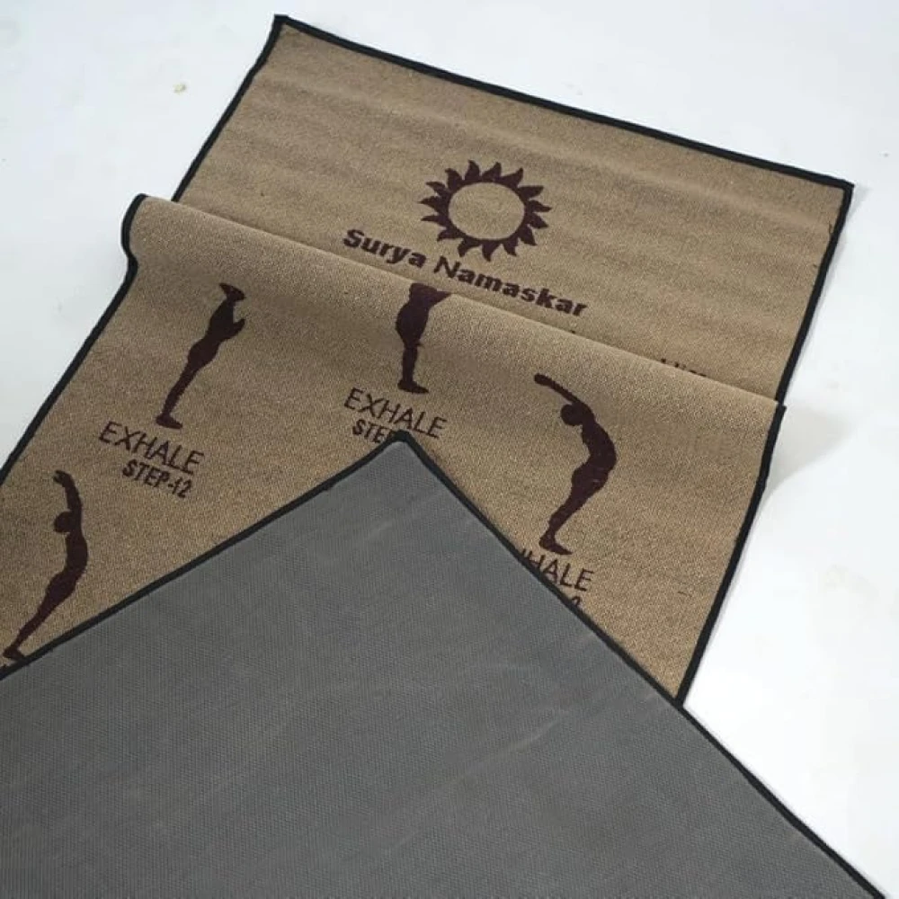 RADECOR 6mm Surya namaskar Yoga Mat With Anti Skid Backing For Women and Men (183cmx61cm) Grey