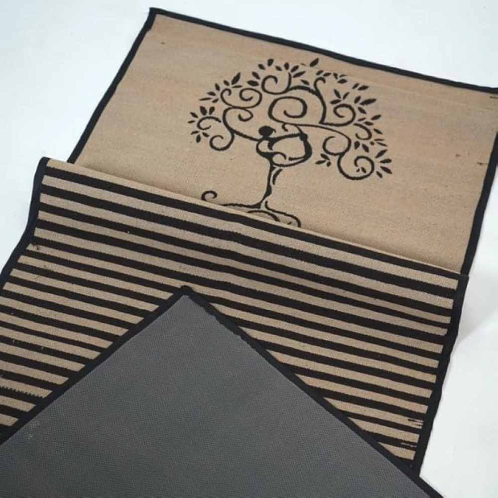 RADECOR 6mm Tree Yoga Mat With Anti Skid Backing For Women and Men (183cmx61cm) Grey