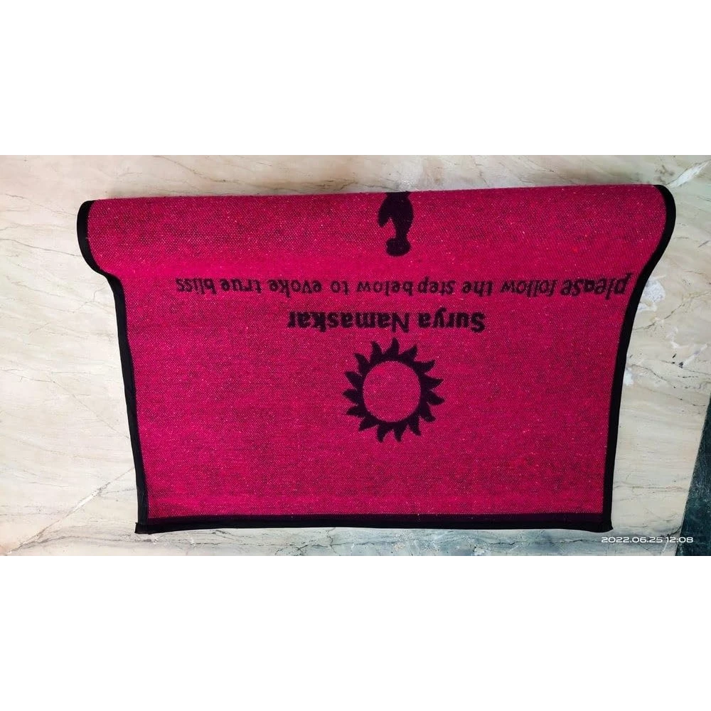 RADECOR 6mm Surya namaskar Yoga Mat With Anti Skid Backing For Women and Men (183cmx61cm) Pink