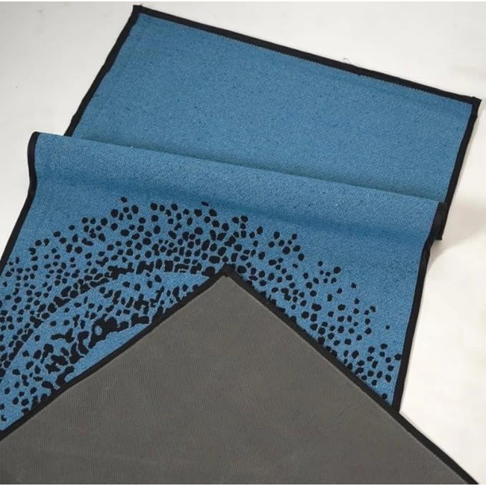 RADECOR 6mm Inhale Exhale Yoga Mat With Anti Skid Backing For Women and Men (183cmx61cm) Blue