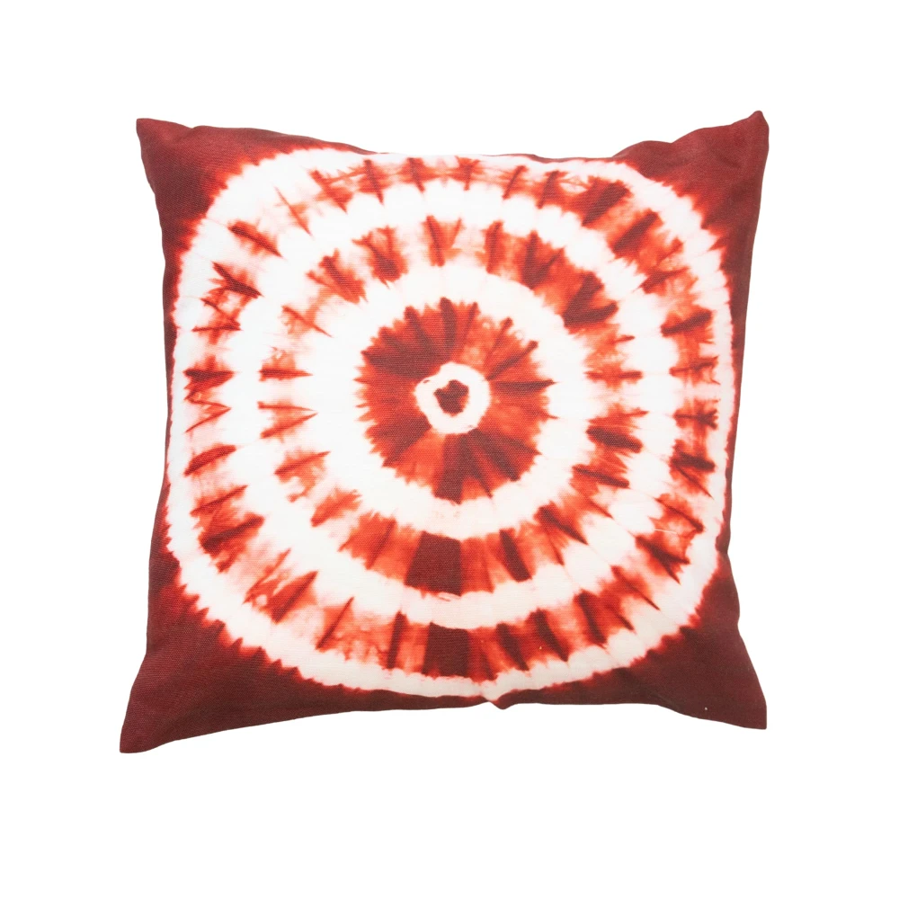 RADECOR Tribal Sun Circle Cushion Cover Set of 5 | 16x16 Inches Square Covers | Premium Poly Spun Fabric | Hidden Zipper | Modern Decorative Cushion Covers for Sofa, Living Room & Bedroom