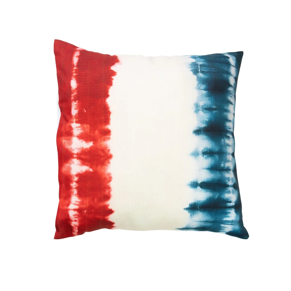 RADECOR Indigo Sunset Tie- Dye Cushion Cover Set of 2 | 16x16 Inches Square Covers | Premium Poly Spun Fabric | Hidden Zipper | Modern Decorative Cushion Covers for Sofa, Living Room & Bedroom