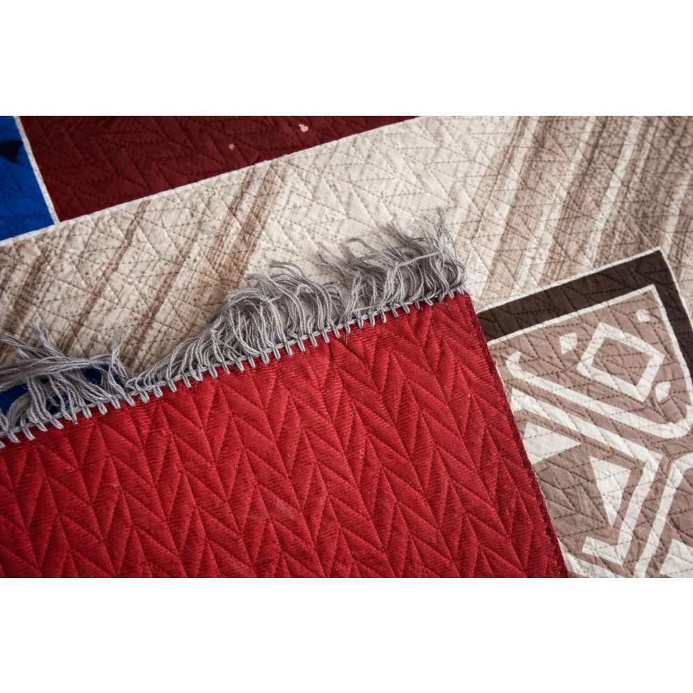 RADECOR Geometric Tribal Printed Carpet | Modern Ethnic Design Polyester Area Rug | Decorative Floor Carpet for Living Room, Bedroom & Study