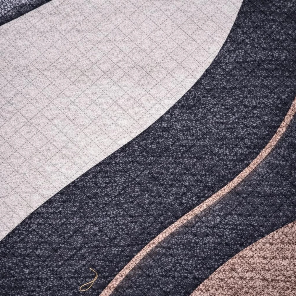 RADECOR Midnight Wave Polyester Carpet | Modern Abstract Wave Design Area Rug | Soft Low-Pile Floor Carpet for Living Room, Bedroom & Office | Non-Washable
