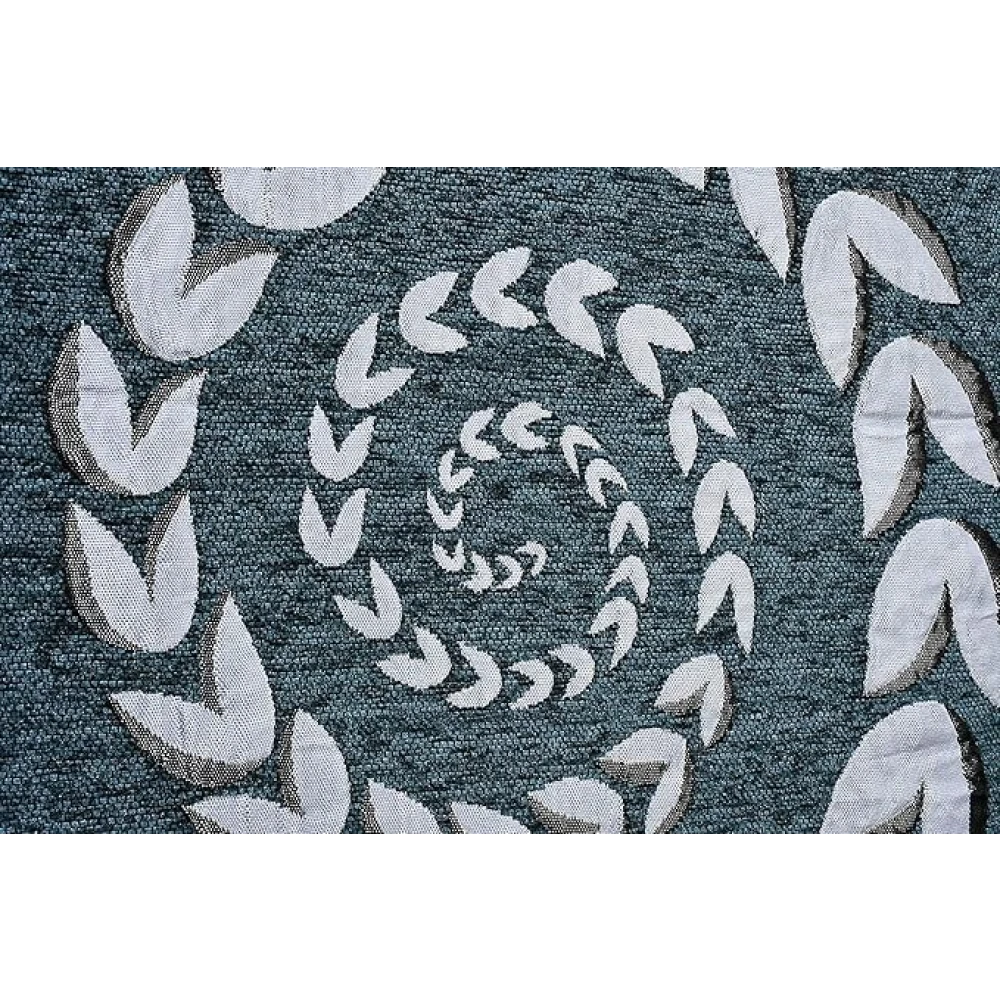 RADECOR Spiral Design Sleek Chenille Living Room Carpet | Soft & Spacious Rectangular Area Rug | Anti-Skid, Durable & Easy to Clean | Modern Printed Carpet for Home Décor/Grey