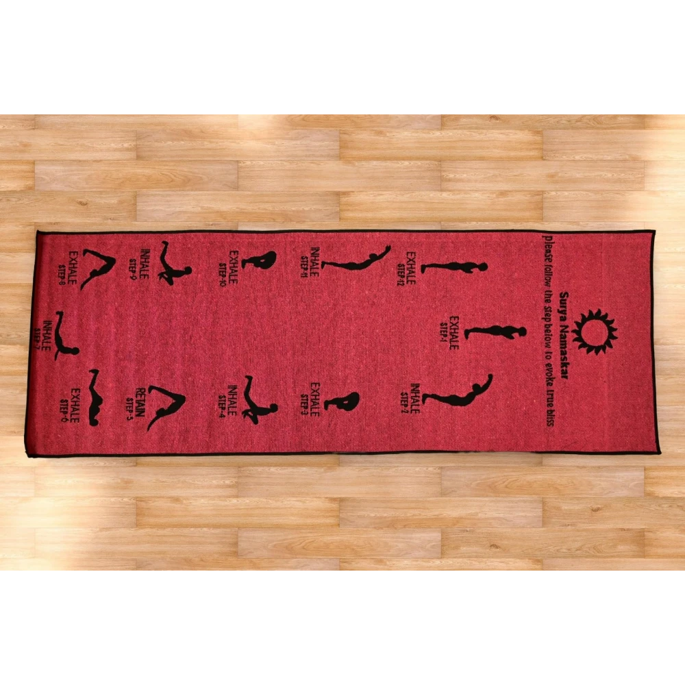 RADECOR 6mm Surya namaskar Yoga Mat With Anti Skid Backing For Women and Men (183cmx61cm) Pink