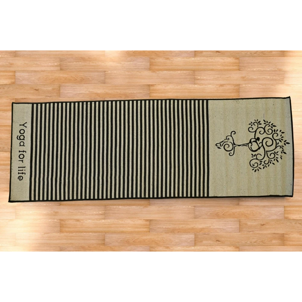 RADECOR 6mm Tree Yoga Mat With Anti Skid Backing For Women and Men (183cmx61cm) Grey