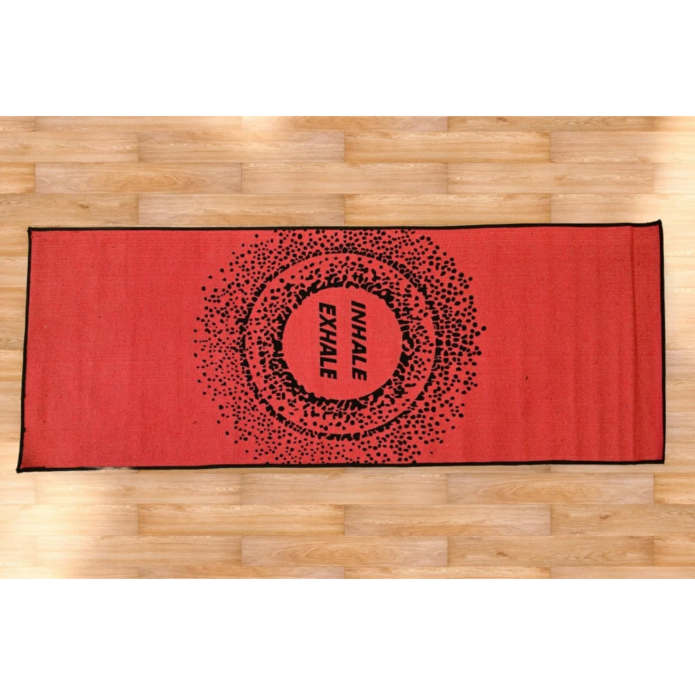 RADECOR 6mm Inhale Exhale Yoga Mat With Anti Skid Backing For Women and Men (183cmx61cm)