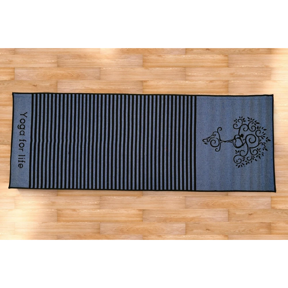 RADECOR 6mm Tree Yoga Mat With Anti Skid Backing For Women and Men (183cmx61cm) Blue