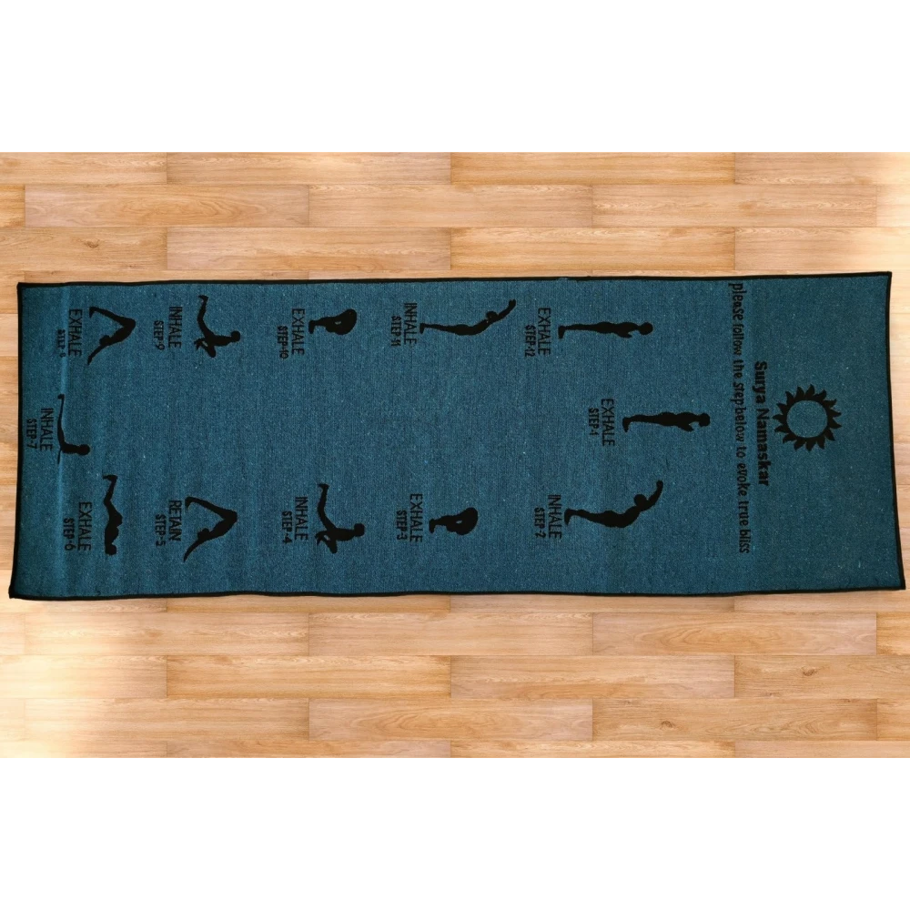 RADECOR 6mm Surya namaskar Yoga Mat With Anti Skid Backing For Women and Men (183cmx61cm) Teal