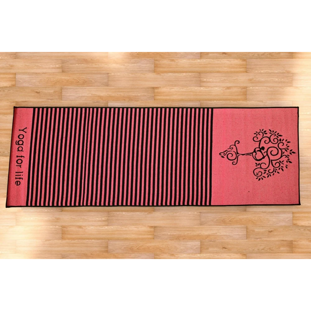 RADECOR 6mm Tree Yoga Mat With Anti Skid Backing For Women and Men (183cmx61cm) Pink