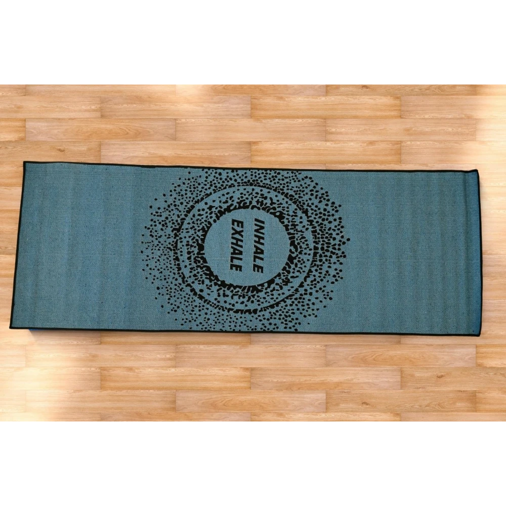 RADECOR 6mm Inhale Exhale Yoga Mat With Anti Skid Backing For Women and Men (183cmx61cm) Teal