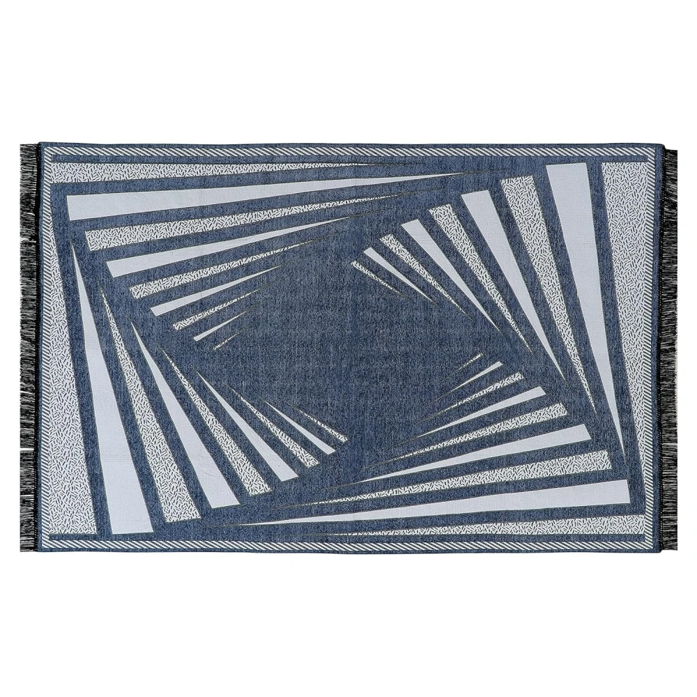RADECOR Premium Exclusive Chenille Living Room Carpet with Binding, Area Rug, Durries Sleek and Spacious Rectangular |5X7 Feet (210 Cmx152 Cm) (Lead Grey)