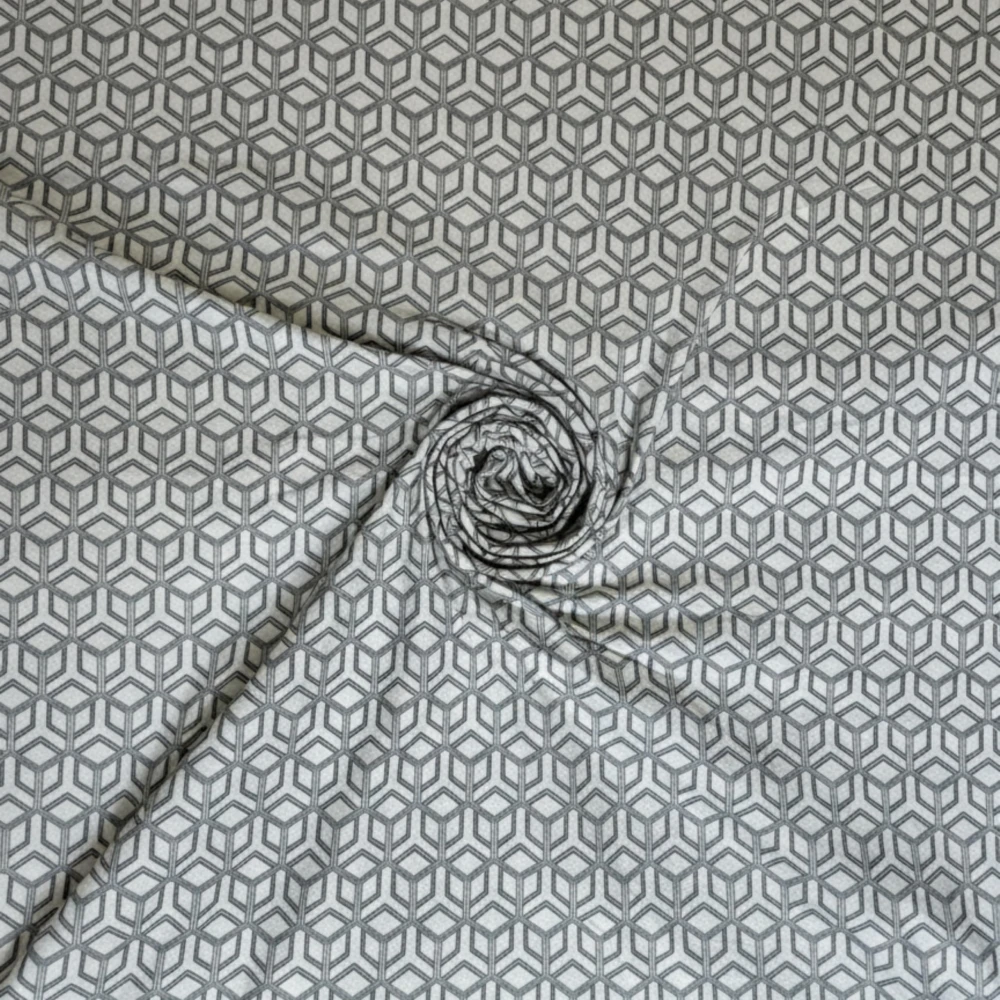 RADECOR Premium Polycotton Cube White Bedsheet with 2 Pillow Covers | Soft & Breathable Fabric | Machine Washable | King Size | Ideal for Daily Use