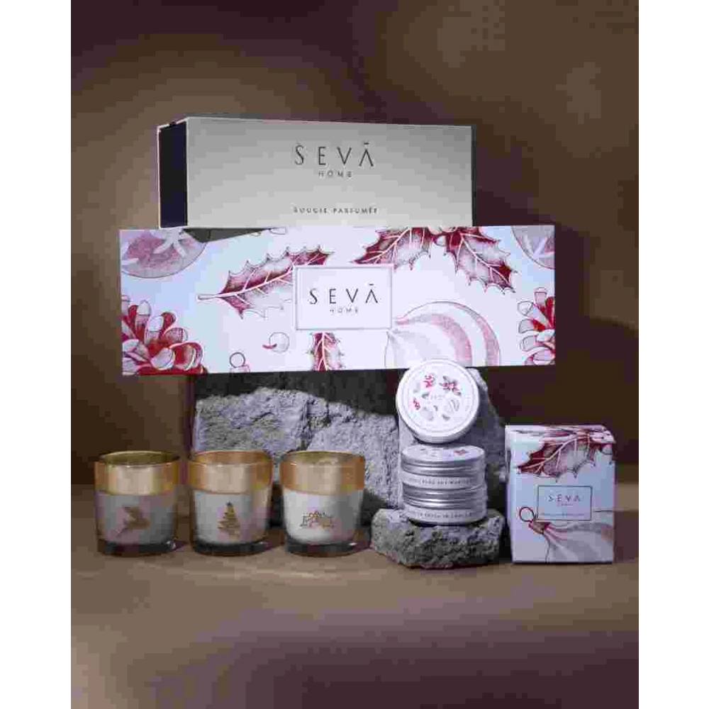 Ornament Cheer Gift Hamper – Enchanté Collection (Festive Trio + Travel Candles)