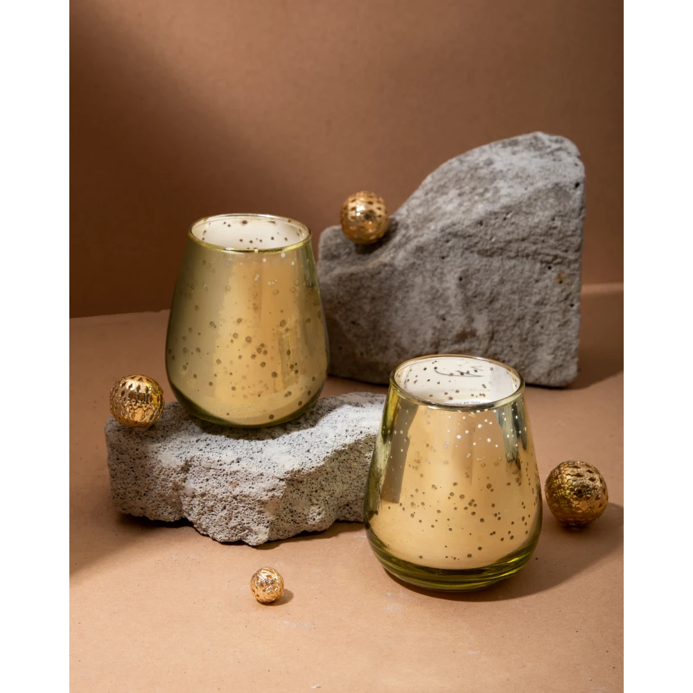 Royal Candle Set of 2 (Gold) – Blanc | Tropical Vanilla & Coconut Luxury Candles