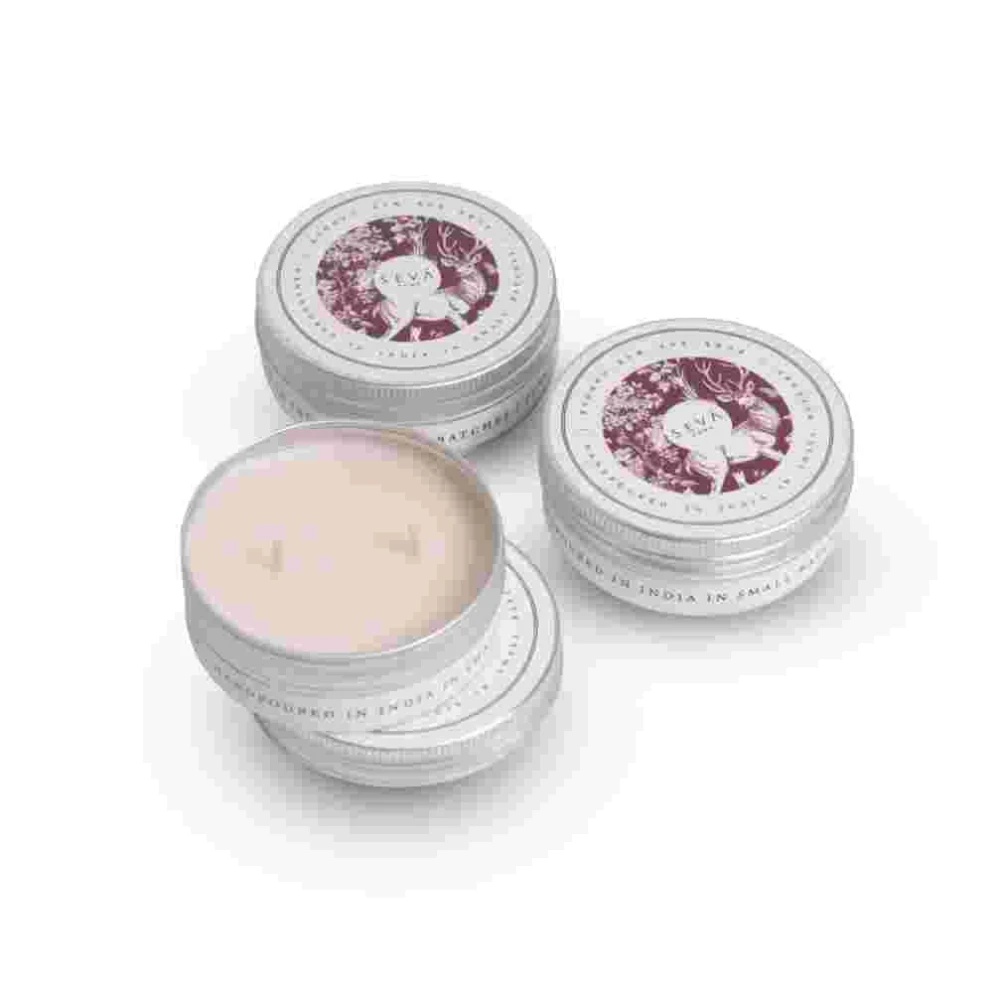 Seva Home Travel Candle Set of 3 – Reindeer Edition | Berries Fragrance | 15-Hour Burn Time Each
