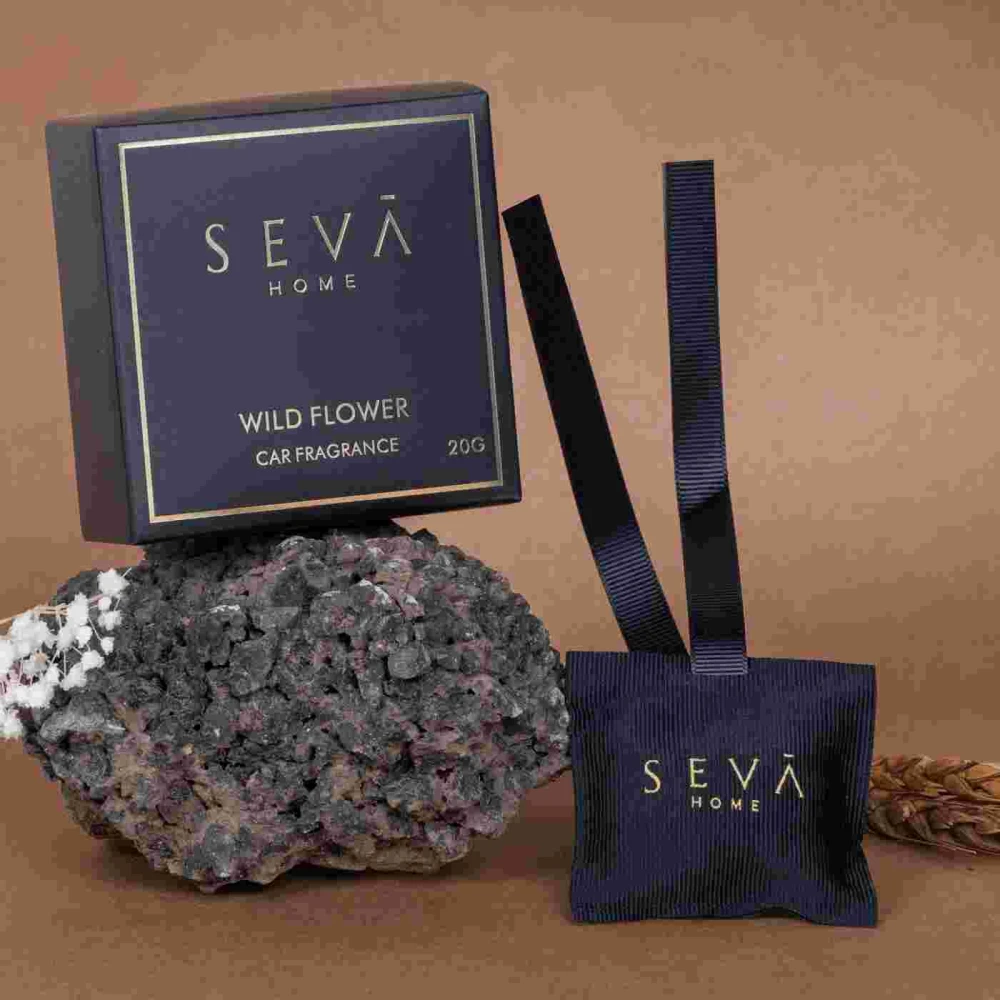 Wild Flower Car Air Freshener – Magnetic Floral Sachet with Vent Clip | Up to 2 Months Fragrance