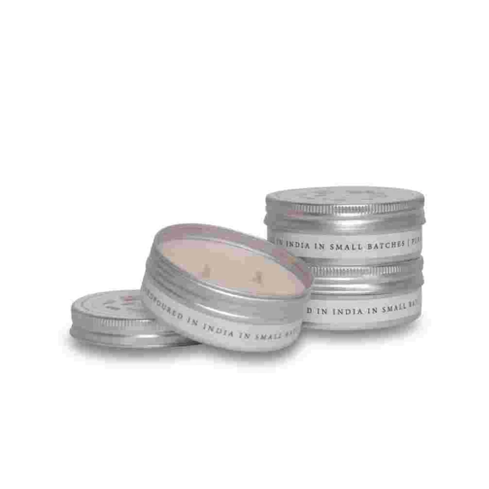 Seva Home Travel Candle Set of 3 – Ornament Edition | Berries Fragrance | 15-Hour Burn Time Each