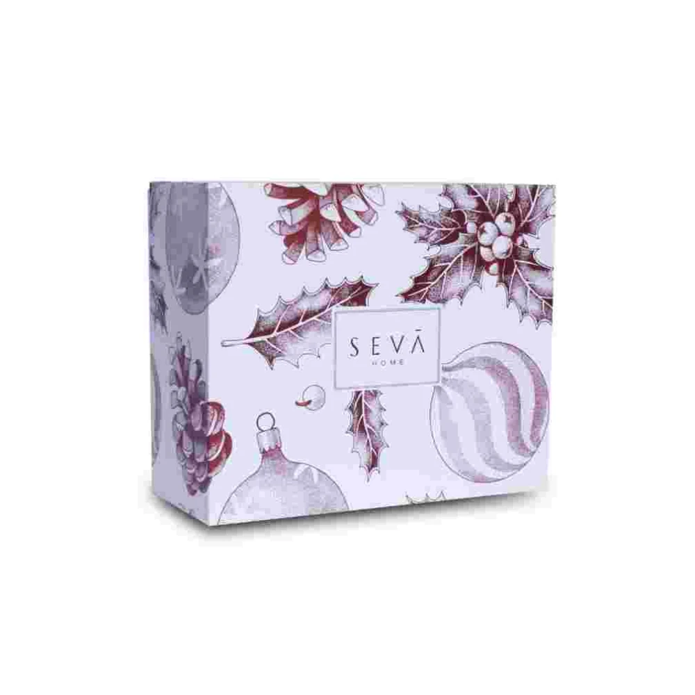 Deluxe Christmas Gift Hamper – Secret Santa Edition | Ornament Print | Candle, Diffuser, Car Fragrance & Evil Eye Candle