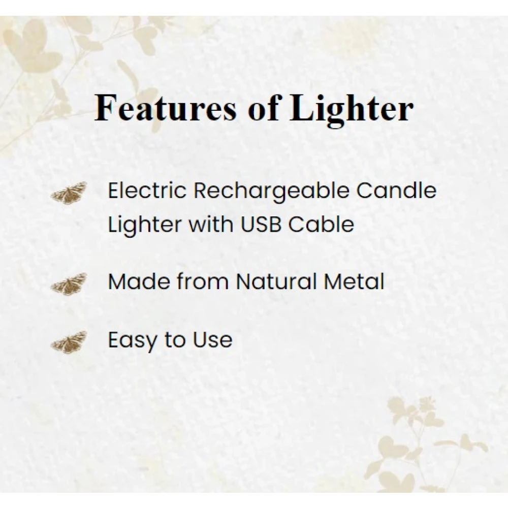 Rechargeable Candle Lighter – Elegant Gold | USB Flameless Design