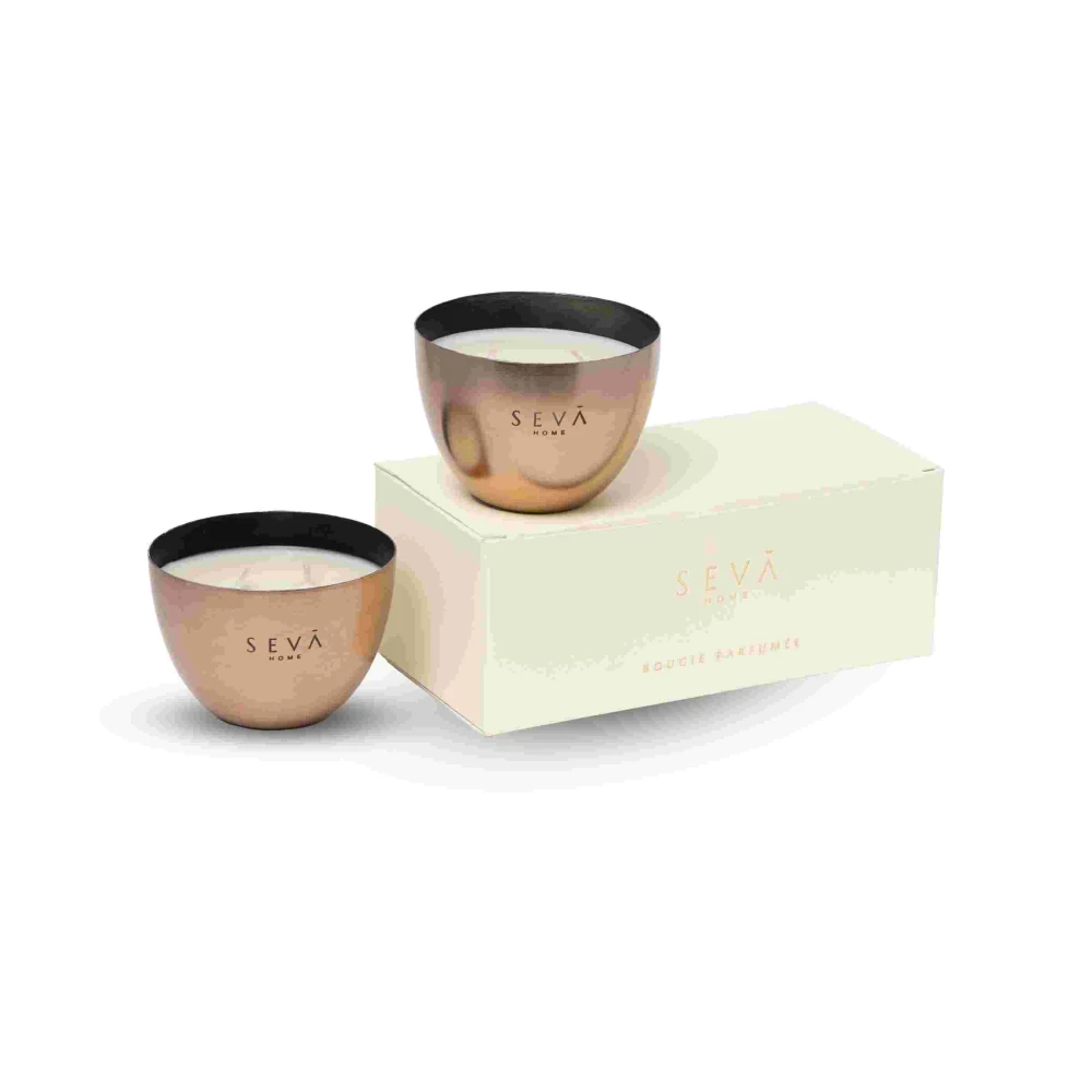 Heirloom Mini Metal Candle Set – Rose Gold | Set of 2 Luxury Scented Candles