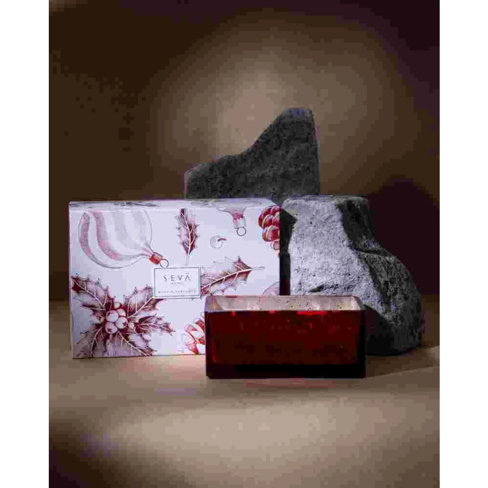 Ruby Jewel Scented Candle – Ornament Edition | Winter Woods Fragrance | 40-Hour Burn