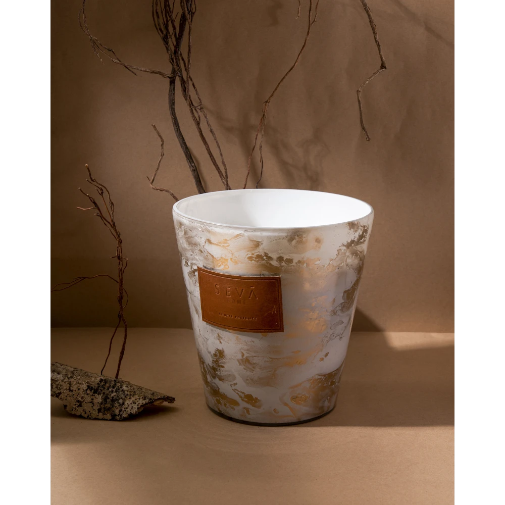 Avante Garde Blanc Candle – Grande Marble Glass Edition