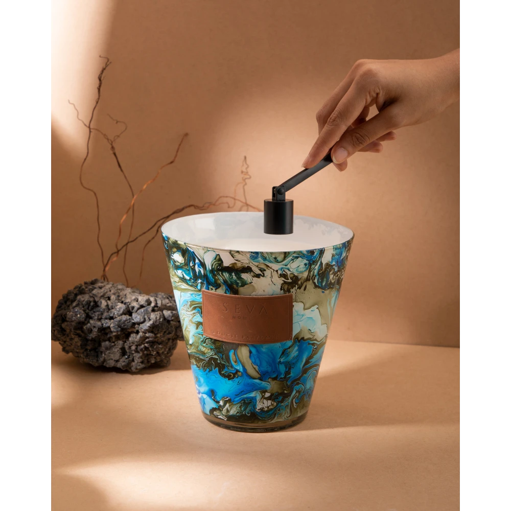 Avante Garde Aqua Candle – Large Marble Glass Jar Edition