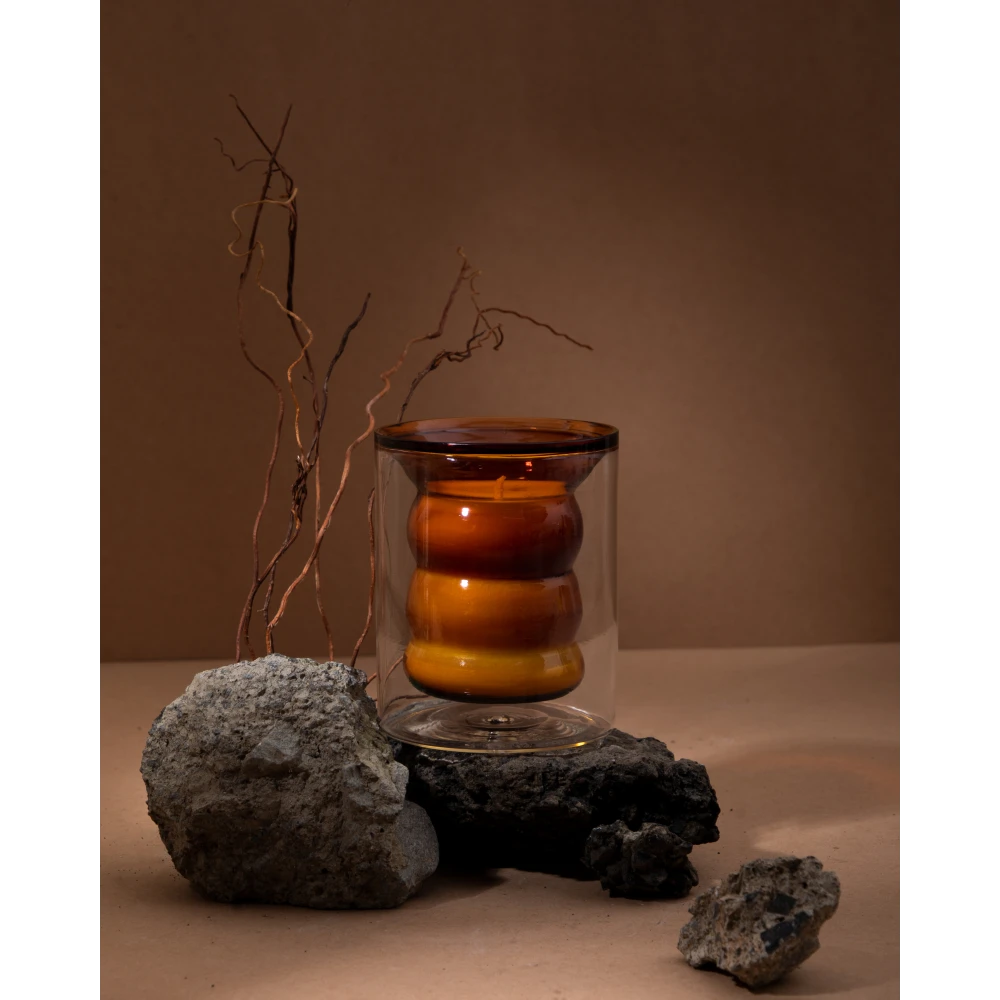 Luxe Candle – Leather (Classic) | 12-Hour Textured Glass Soy Candle with Warm Amber & Tobacco Notes