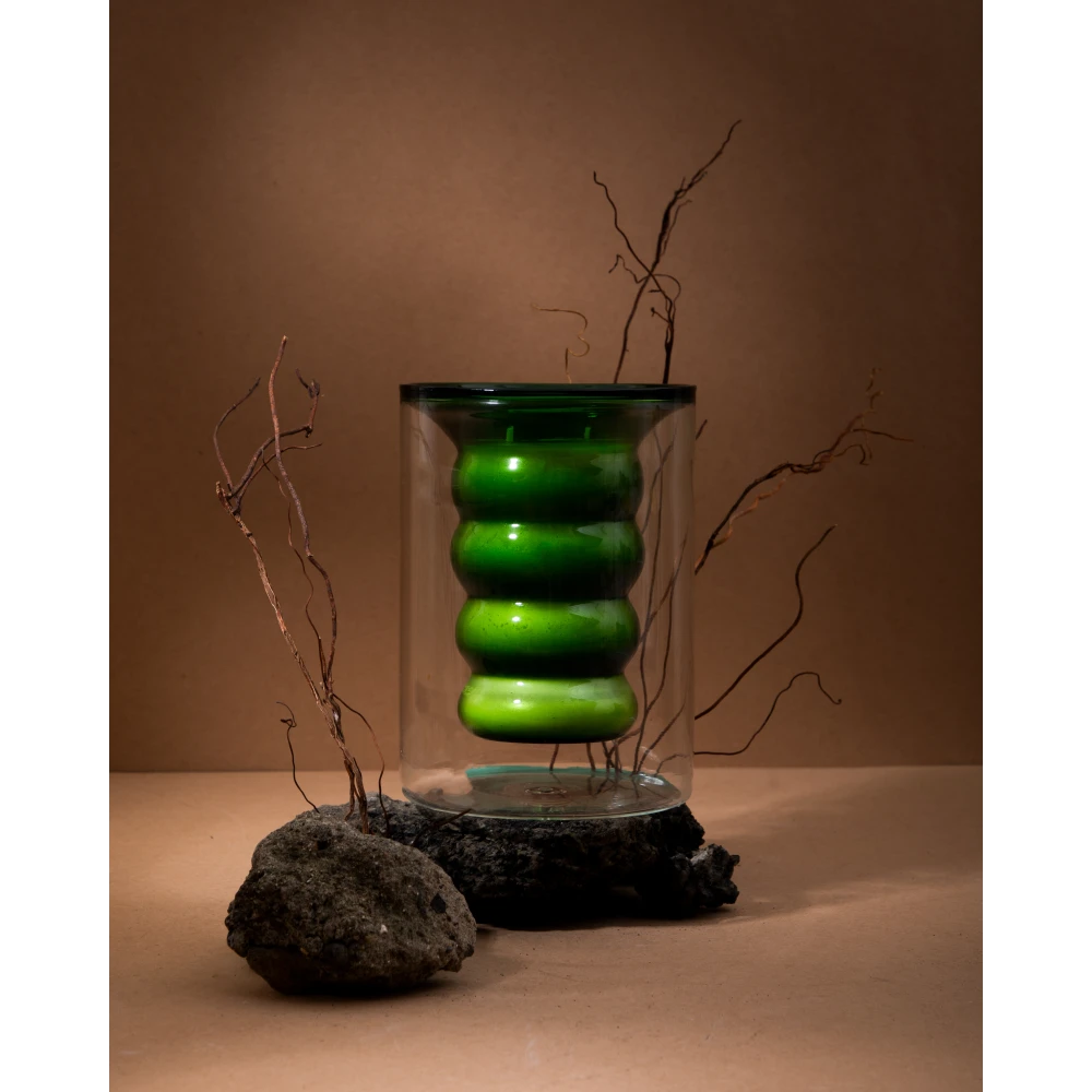 Luxe Candle – Winter Woods (Large) | 25-Hour Forest-Inspired Soy Candle in Textured Double-Walled Glass