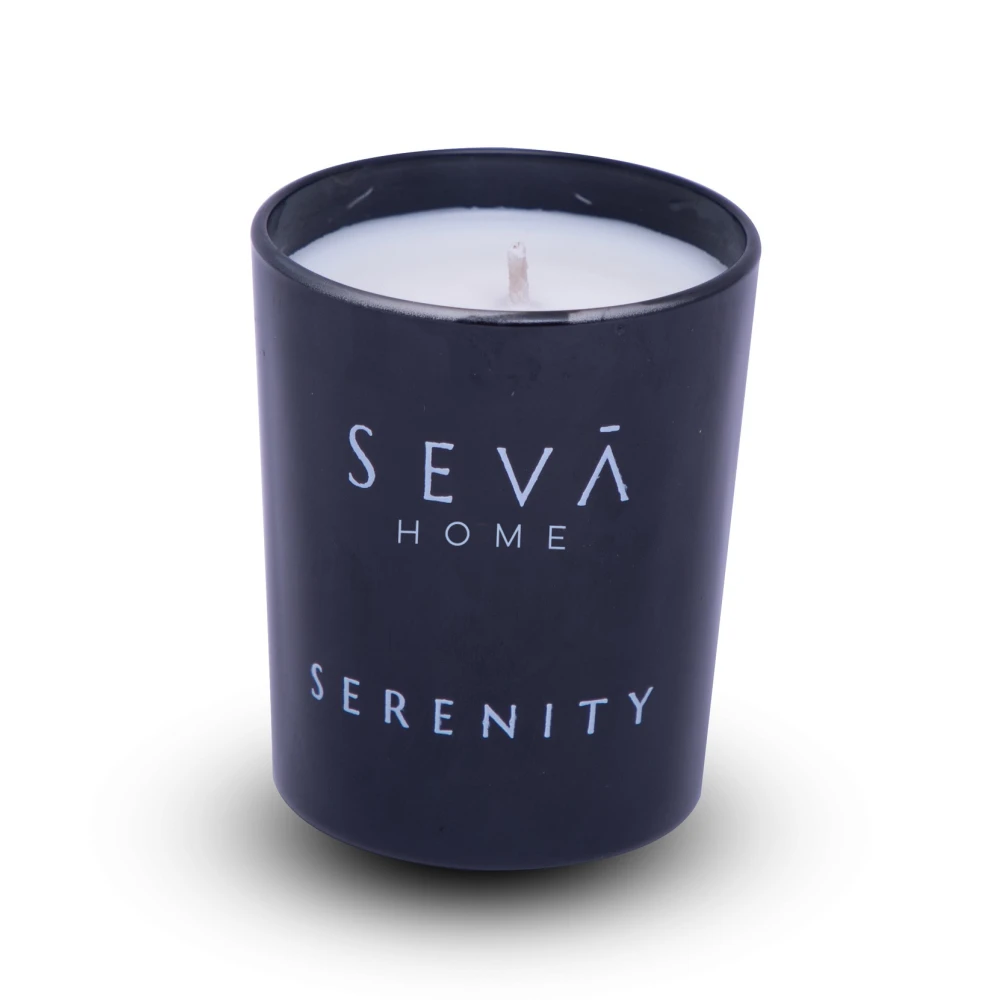 The Vibes – Serenity (Small) | Aromatherapy Candle in Black Stained Glass