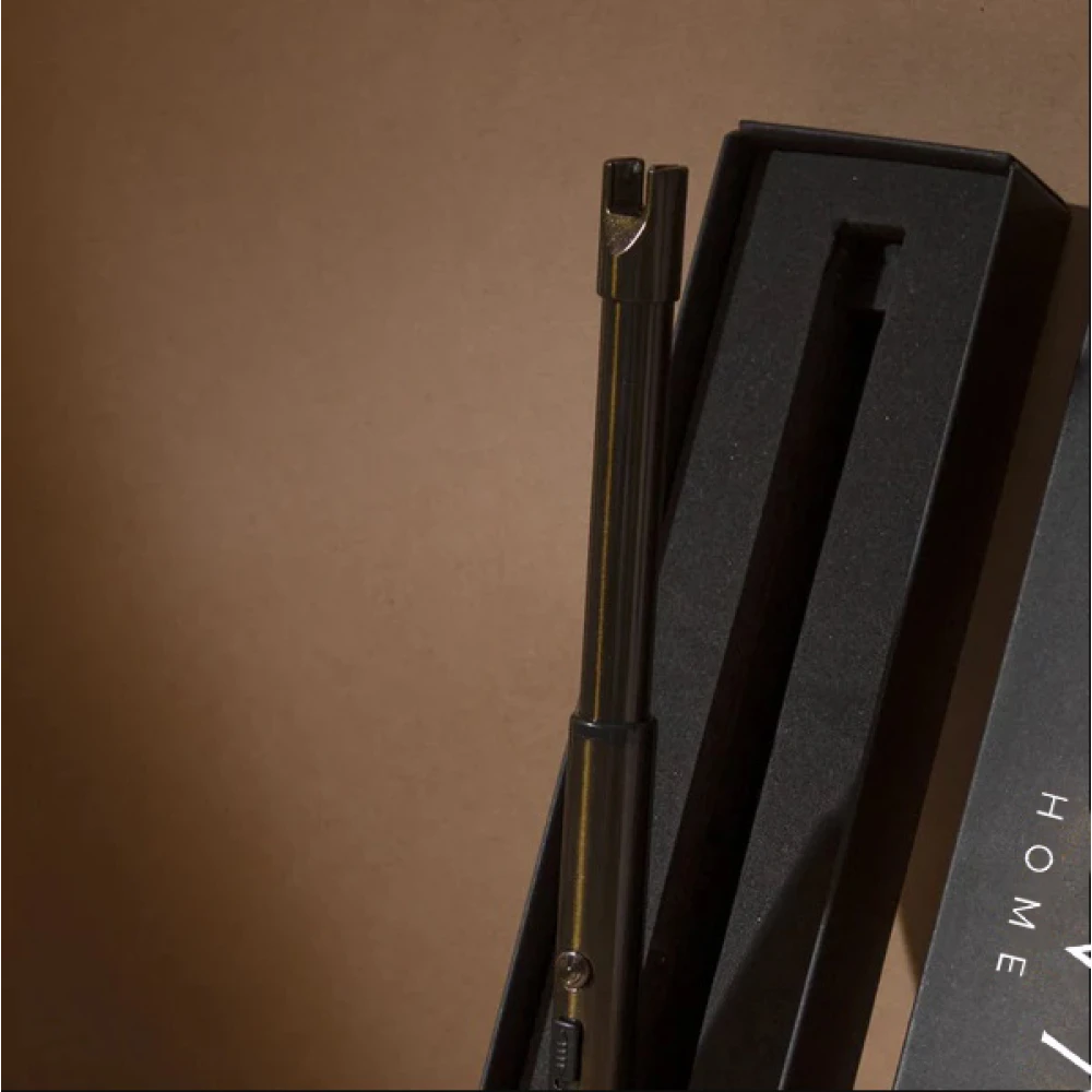 Rechargeable Candle Lighter – Sleek Black | USB Flameless Design