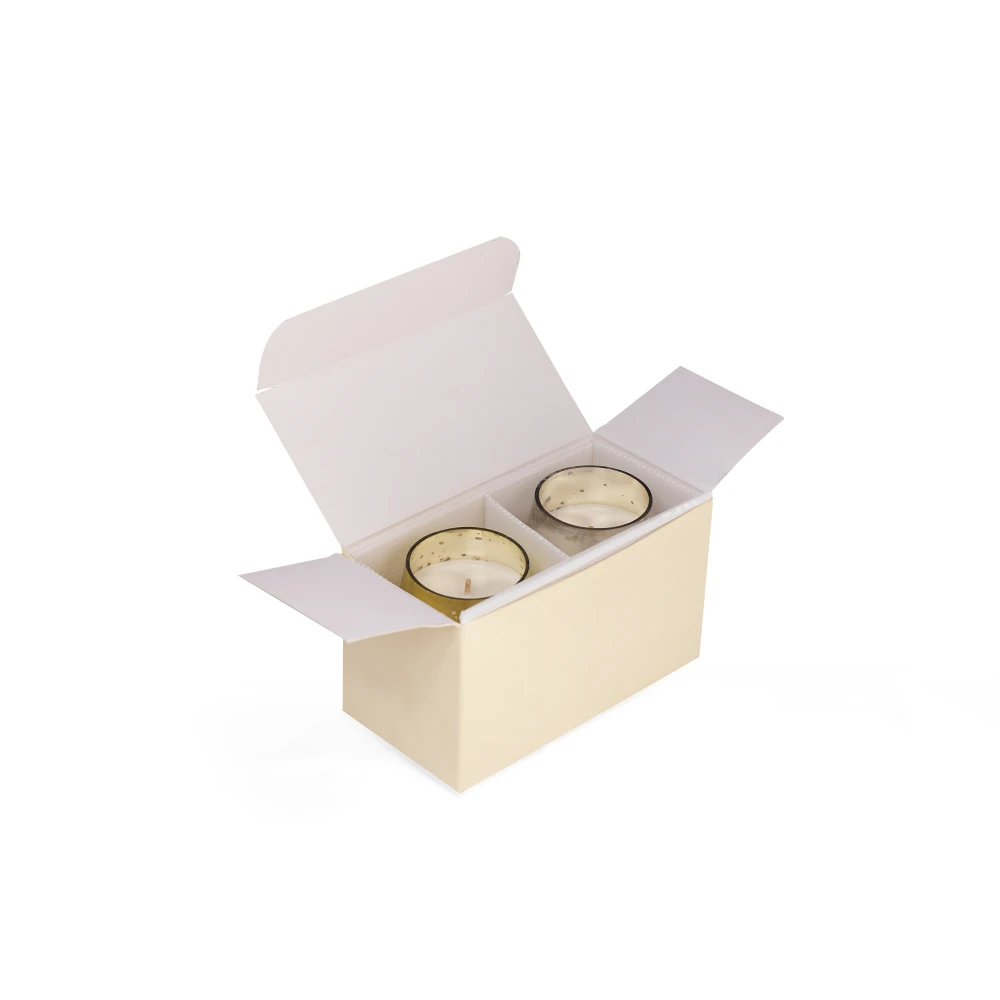 Royal Candle Set of 2 (Gold & Silver) – Blanc | Tropical Vanilla & Coconut Scented Candles