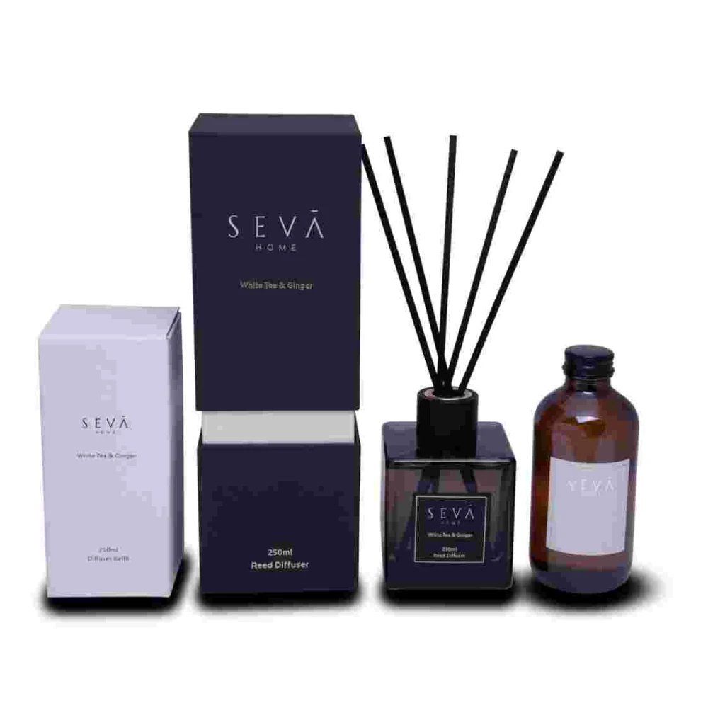 White Tea Reed Diffuser & 250ml Refill – Aromatic Home Fragrance Combo