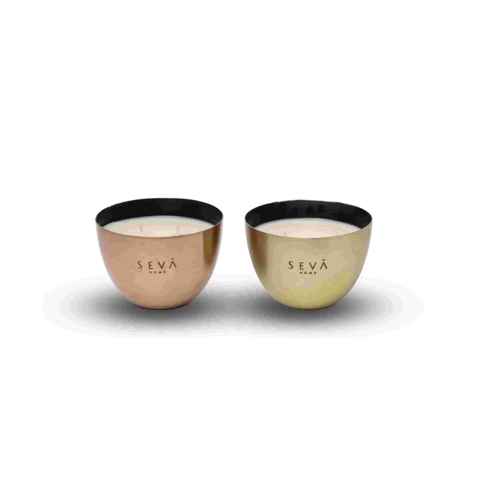 Heirloom Mini Candle Duo – Gold & Rosegold | Set of 2 Scented Luxury Metal Candles (Bloom & Berries)