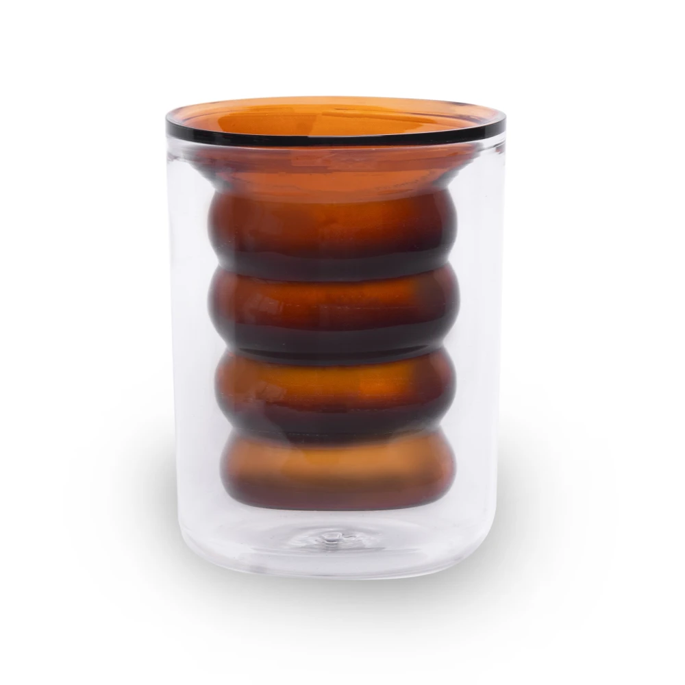 Luxe Candle – Leather (Large) | 25-Hour Handblown Amber Candle with Tobacco & Cedar Notes