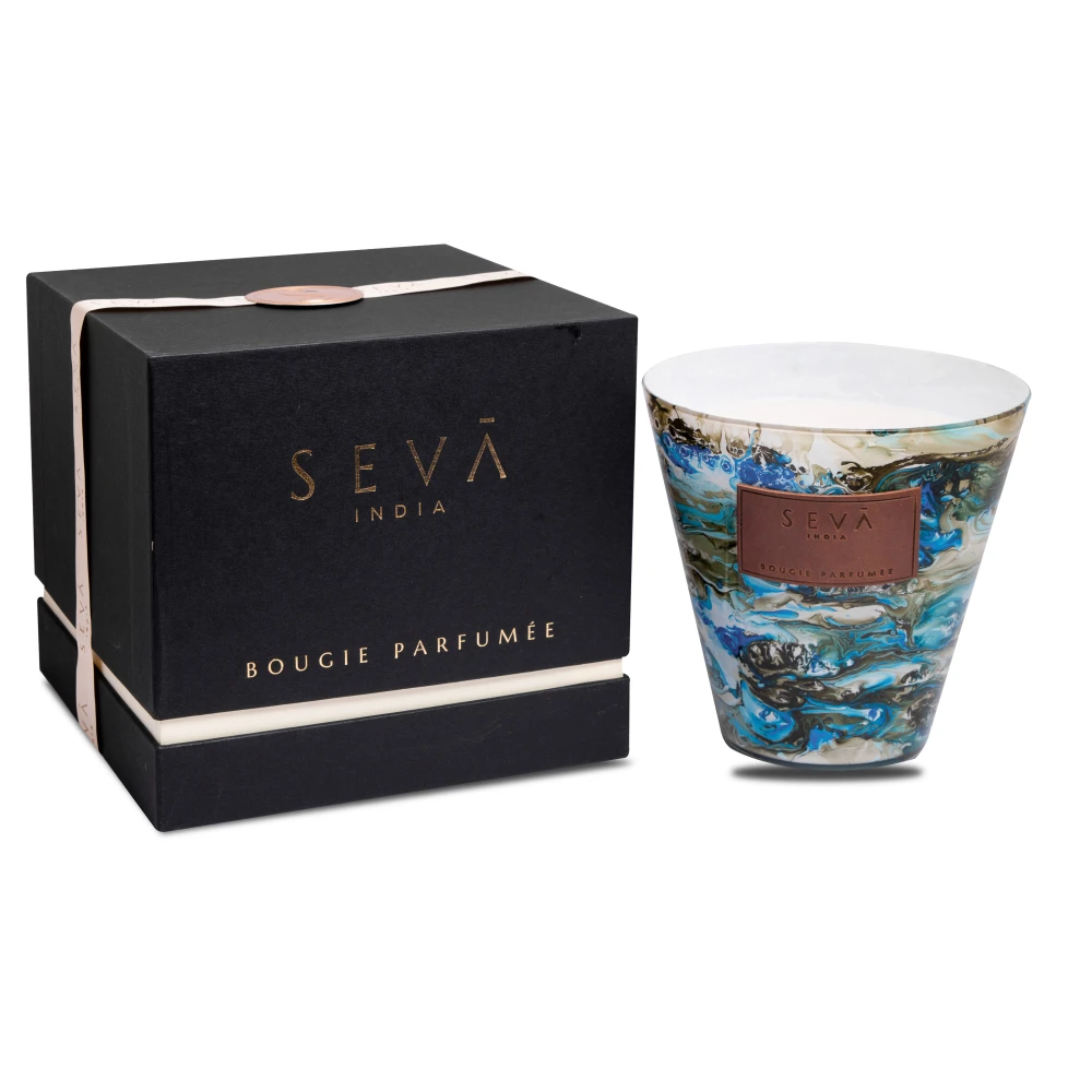 Avante Garde Aqua Candle – Large Marble Glass Jar Edition