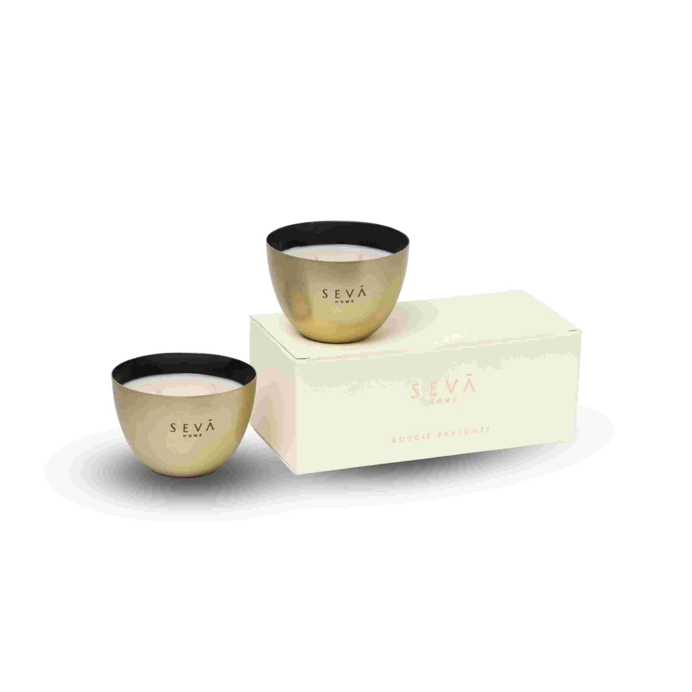 Heirloom Mini Metal Candle Set – Gold | Set of 2 Bloom-Scented Luxury Candles