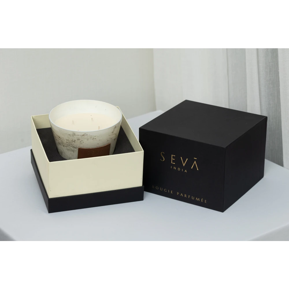 Avante Garde Blanc Candle – Large Marble Glass Jar Edition