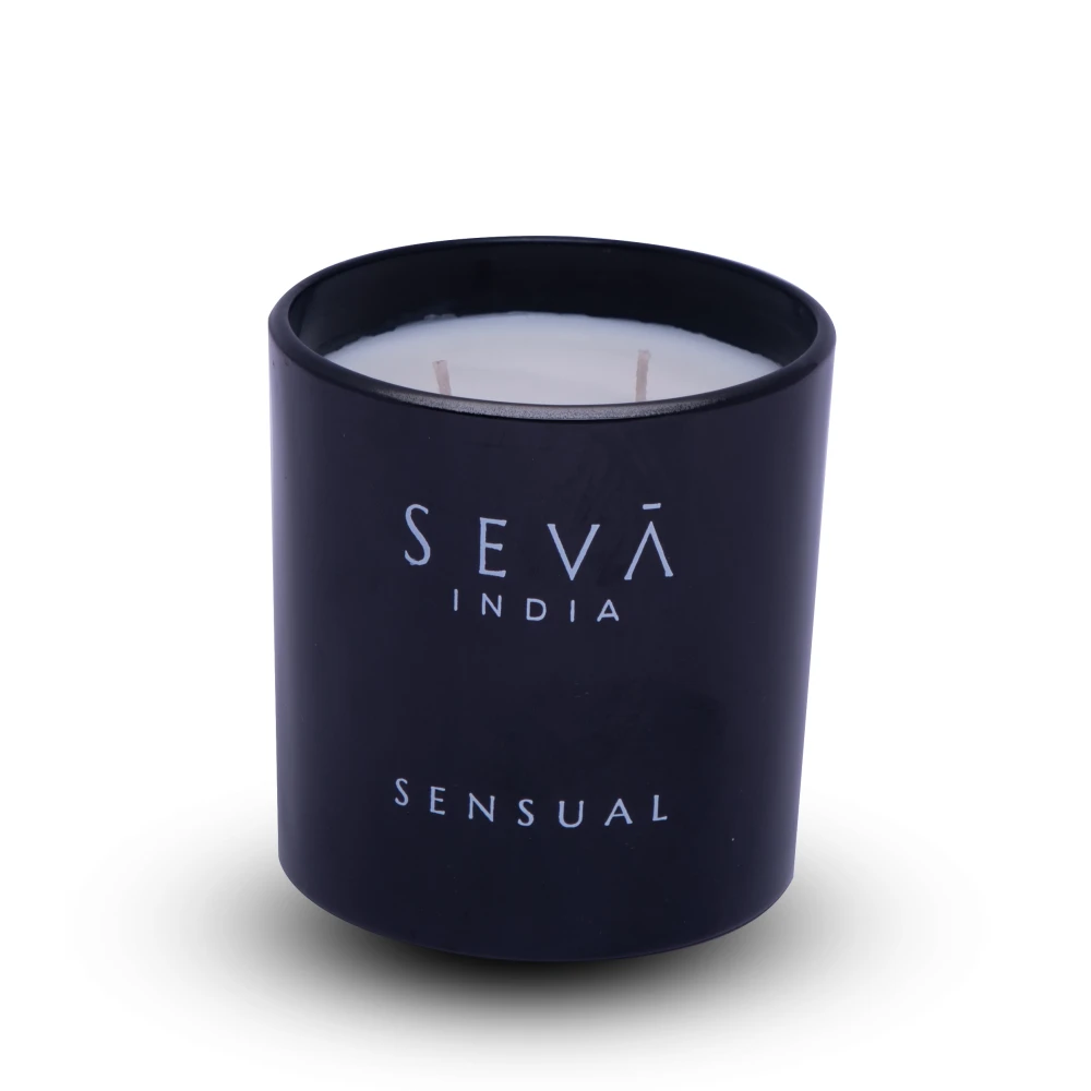 The Vibes – Sensual (Classic) | 30-Hour Black Glass Candle for Intimate & Restorative Ambiance