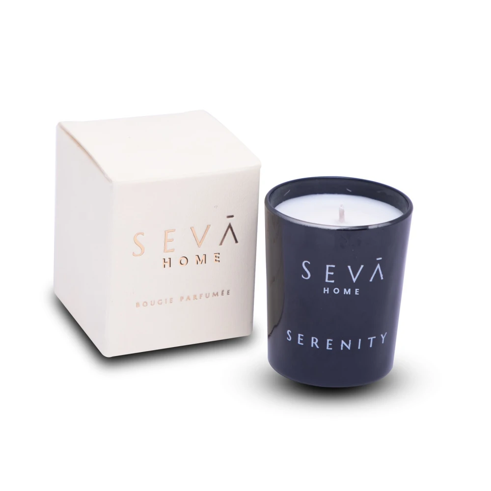 The Vibes – Serenity (Small) | Aromatherapy Candle in Black Stained Glass