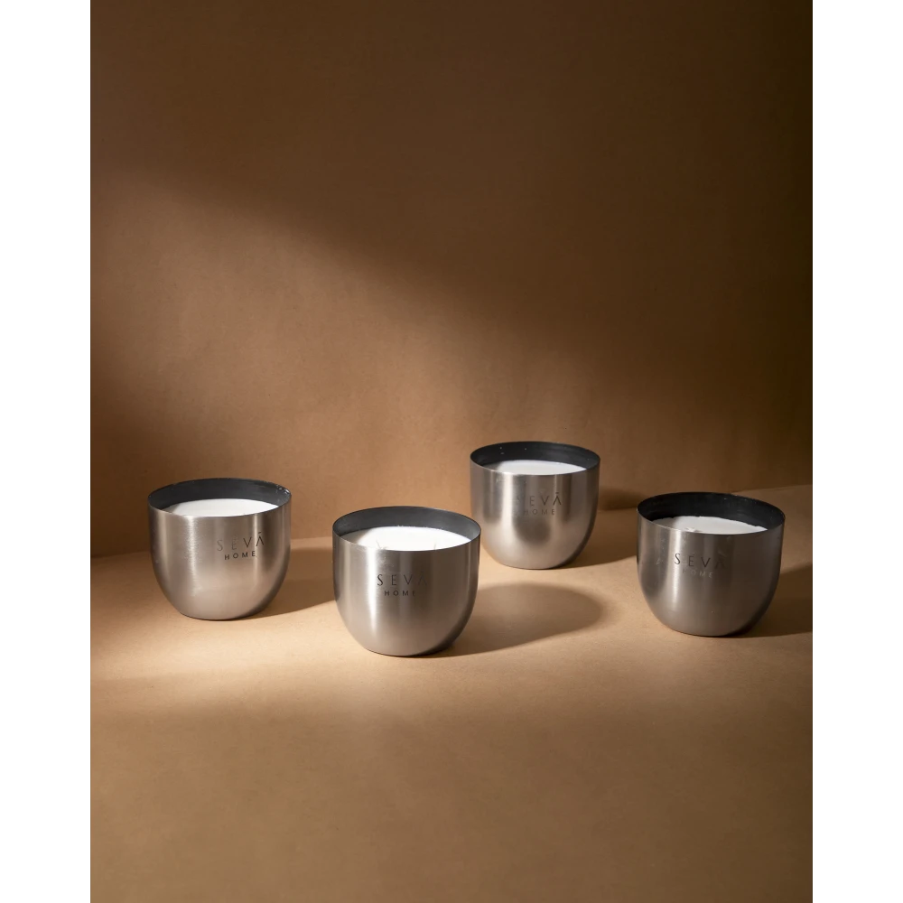 Heirloom Candle – Set of 4 – Aqua (Silver Edition)