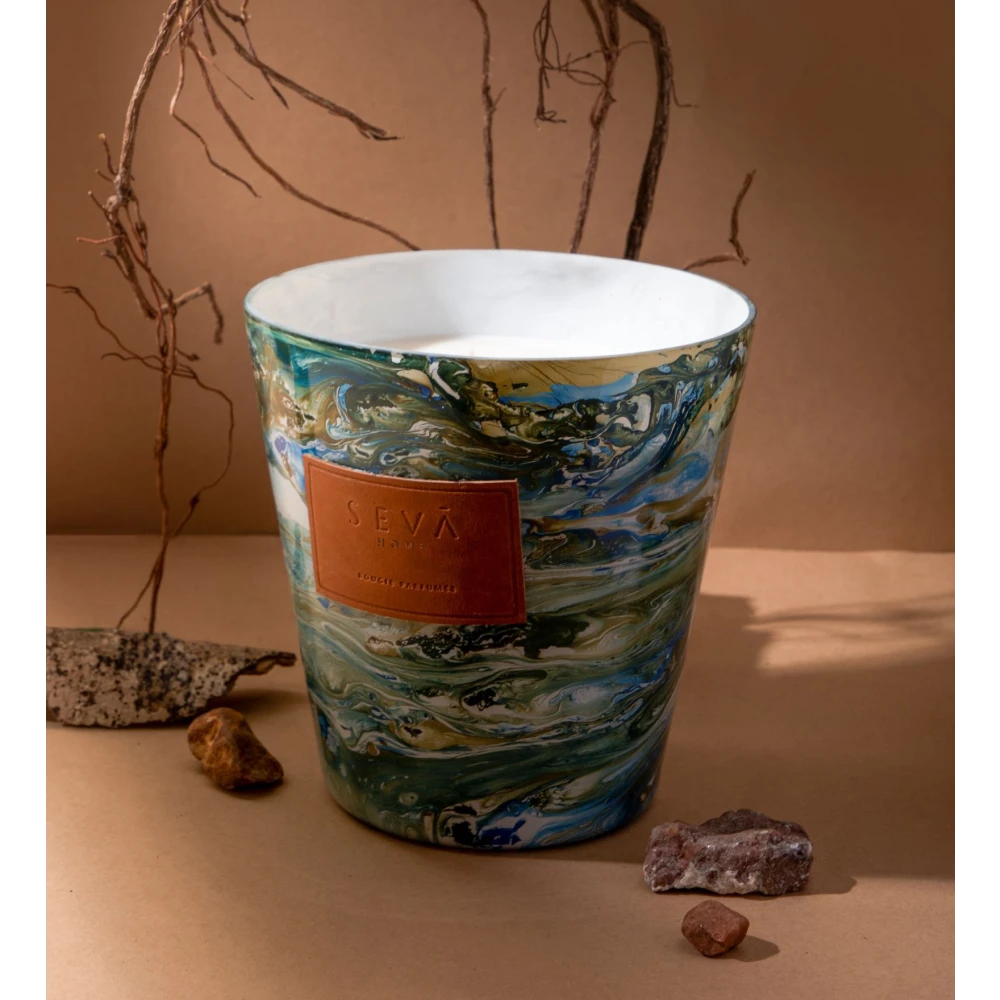 Avante Garde Aqua Candle – Grande Marble Glass Edition