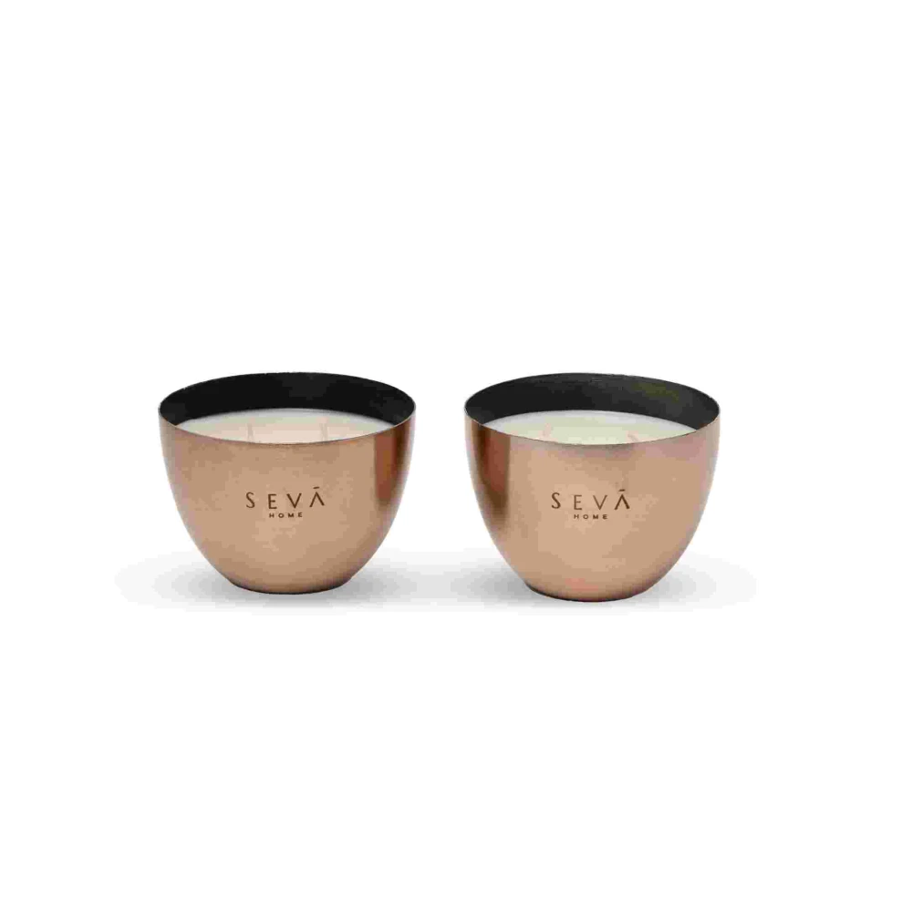 Heirloom Mini Metal Candle Set – Rose Gold | Set of 2 Luxury Scented Candles