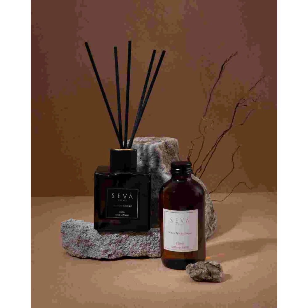 White Tea Reed Diffuser & 250ml Refill – Aromatic Home Fragrance Combo