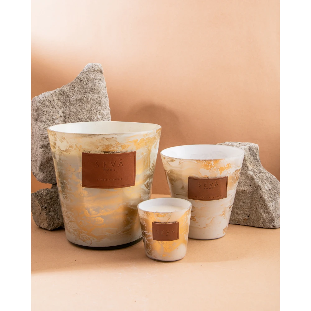 Avante Garde Blanc Candle – Grande Marble Glass Edition