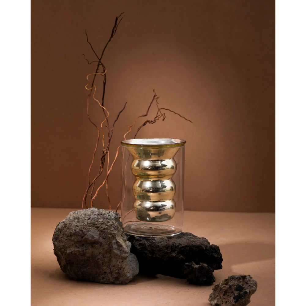 Luxe Candle – Blanc (Classic) | 12-Hour Gold Textured Glass Soy Candle with Mango, Peach & Coconut Notes