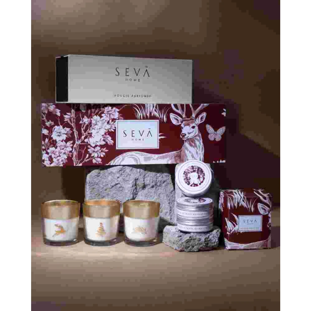 Reindeer Cheer Gift Hamper – Enchanté Collection (Festive Trio + Travel Candle Set)